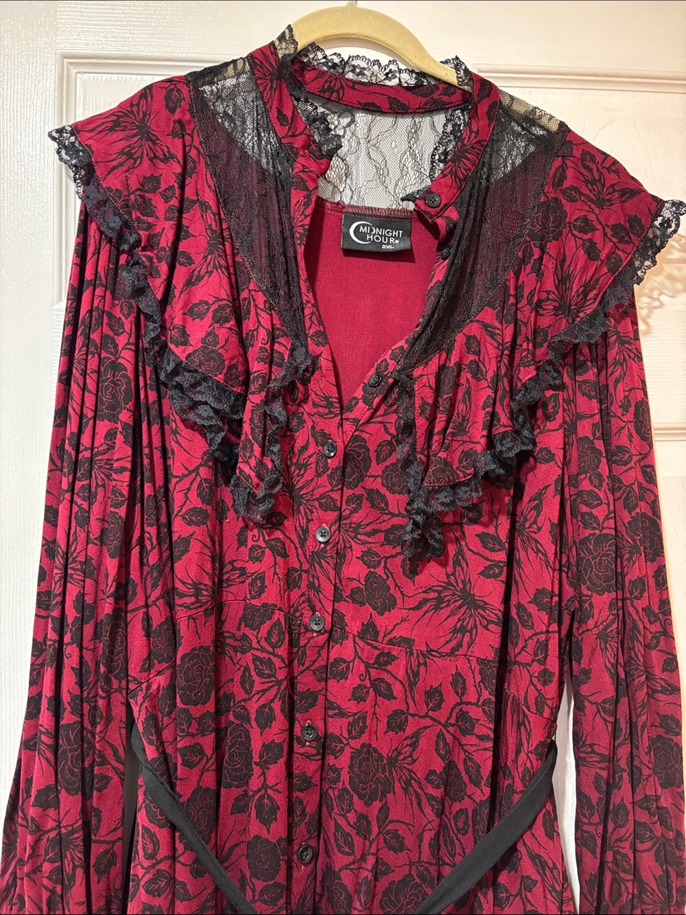 Midnight Hour Sigil Rose Victorian Lace Dress Size 2XL - Picture 3 of 11